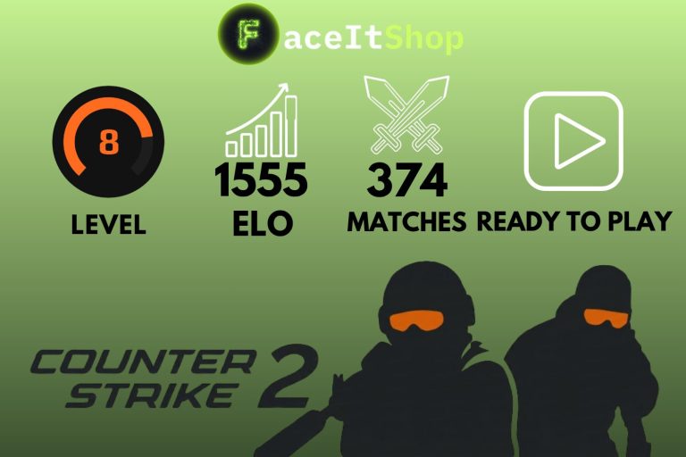 Buy Faceit Account 8 LVL 1555 ELO 374 MATCHES